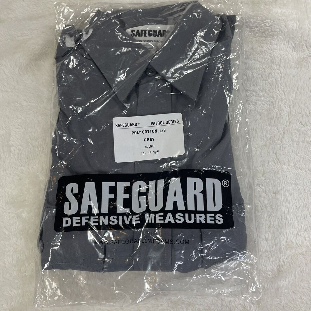 Safeguard Patrol Series Men’s Uniform Shirt S/LNG Grey  (14-14 1/2”)